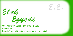 elek egyedi business card